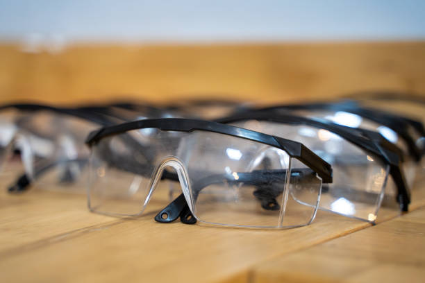 Goggles or safety glasses in the laboratory.